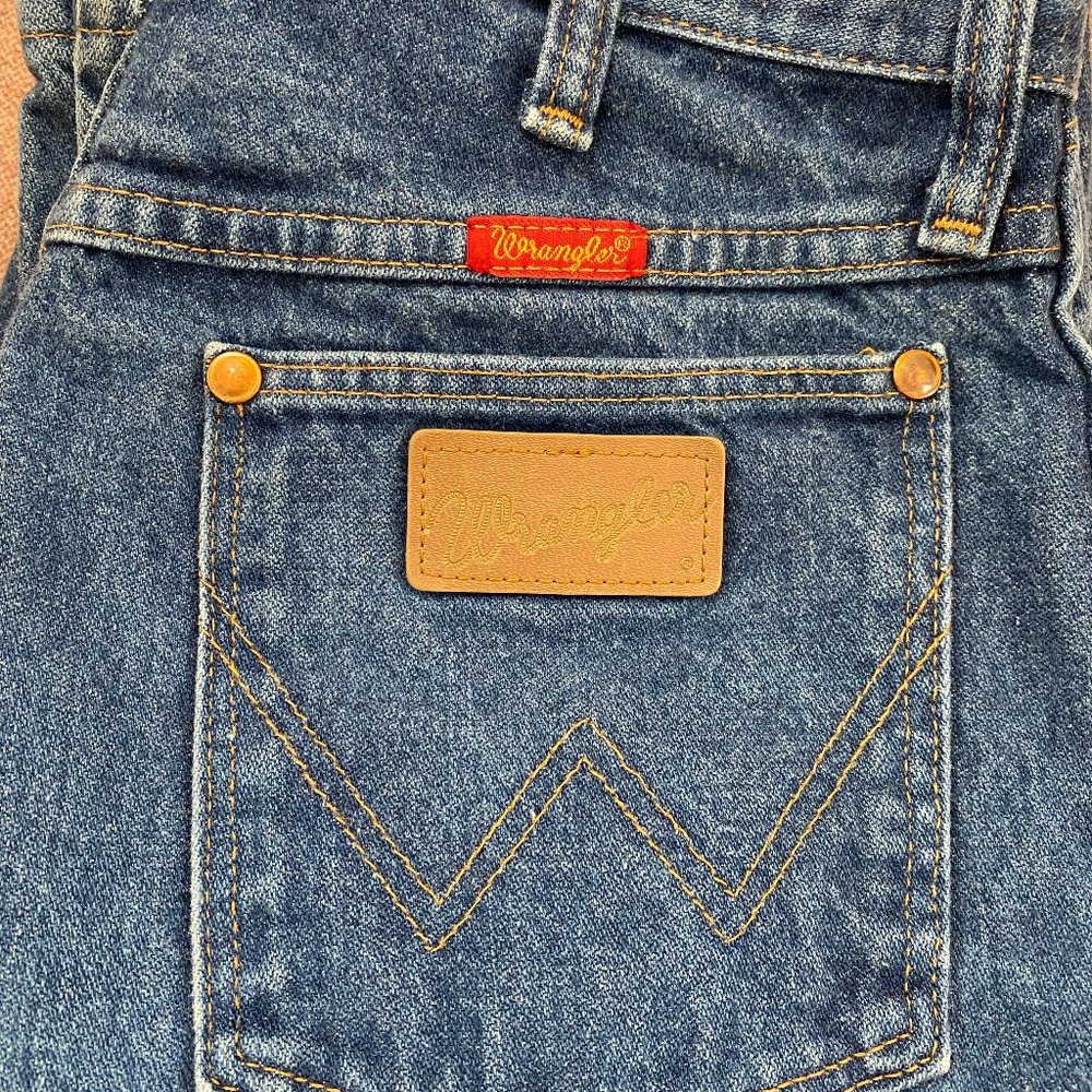 Vintage Wrangler Made in USA Super High Rise Jeans 100% Cotton Size 11 x 34